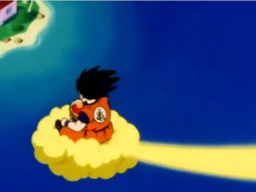 When did goku learn to fly?