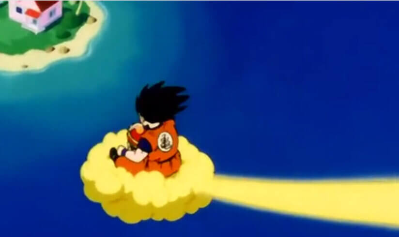 When did goku learn to fly?